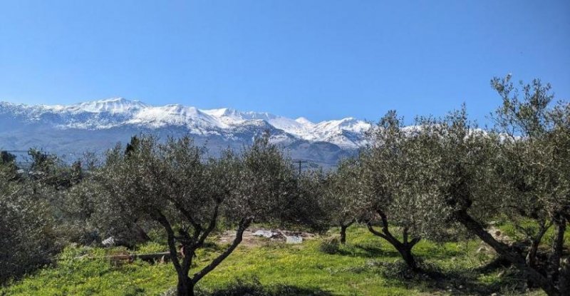 Kaina Kreta, Kaina: Grundstück mit Bergblick und Baugenehmigung zu verkaufen Grundstück kaufen